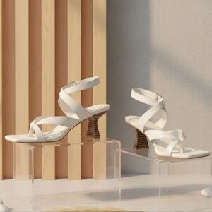 White Strappy Heeled Sandals - Elegant Women’s Summer Shoes